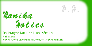 monika holics business card