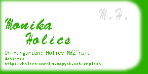 monika holics business card